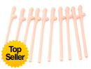 Pack of Ten Willy Straws