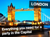 Check out everything you need for a party in London